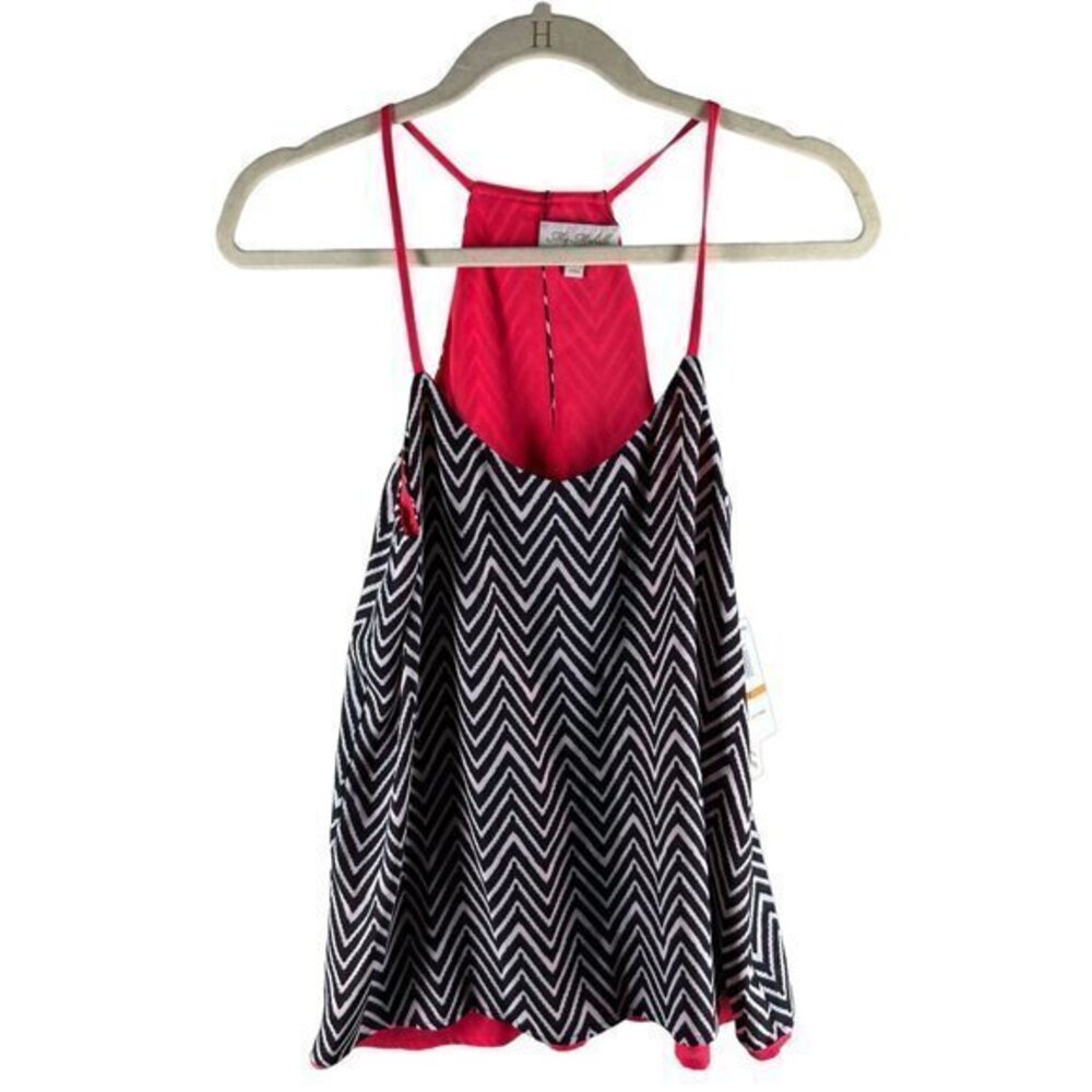 My Michelle Womens Tops Size‎ S Chiffon Chevron Tank